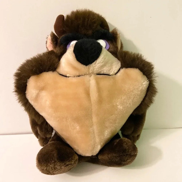 Vintage 1993 Tasmanian Devil Plush Mighty Stars 10 Inch Tall Stuffed Animal - Picture 9 of 12
